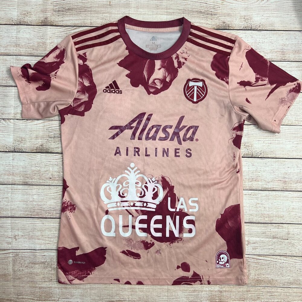 Adidas Portland Timbers Las Queens Soccer Jersey Medium Pink #28 MLS Authentic‎